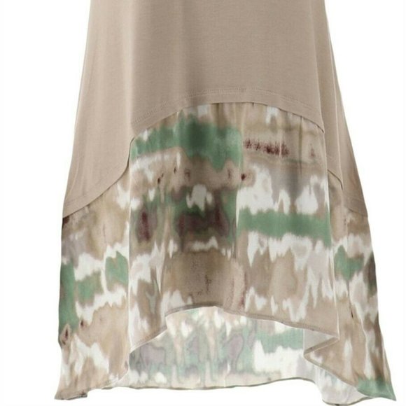 NWT‎ LOGO LORI GOLDSTEIN PRINTED TRIM JUTE TOP XXS - Picture 3 of 10